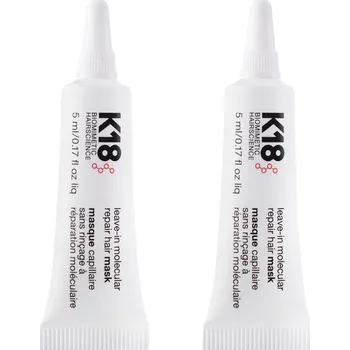 Vlasová regenerace K18 Hair Leave-in Molecular Repair Hair Mask, 2x 5 ml pro regeneraci vlasů