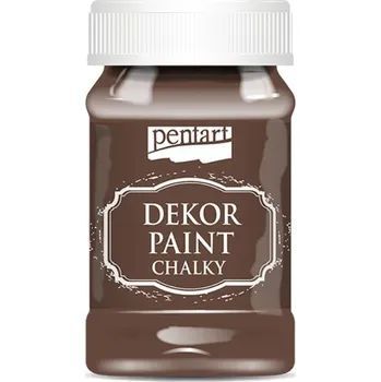 Speciální výtvarná barva Pentart Křídová a dekorační barva PENTART 100 ml KAŠTANOVÁ HNĚDÁ