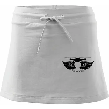 Dámská sukně Dron pilot - Sportovní sukně - two in one - M ( Bílá )