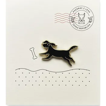 Brož Odznáček: Černý pejsek (pin)