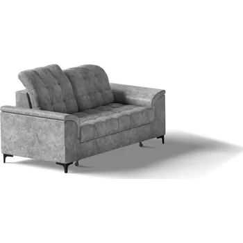 Pohovka SIESTA 2sÚP - pohovka s úložným prostorem - látka SVĚTLE ŠEDÁ Bankok Fog / nožky černá kov "MRS"(SNAP 2)(K250-Z) NOVINKA