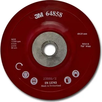 Brusný kotouč Unašeč pod vulkánfibrový disk 125 mm M14 3M, 64858