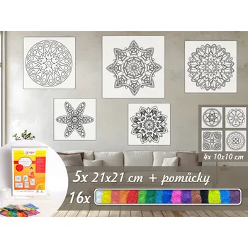 kreativní sada Radost v písku Střední sada MANDAL 2 - Barevné pískování obrázků