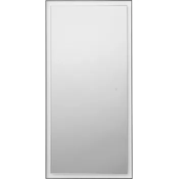 Zrcadlo Černé závěsné zrcadlo s LED osvětlením Nova Luce Adon 150 x 75 cm