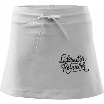 Dámská sukně Labrador - nápis okrasný - Sportovní sukně - two in one - M ( Bílá )