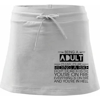 Dámská sukně Being a adult - bike - Sportovní sukně - two in one - M ( Bílá )