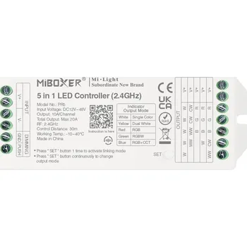 LED páska RF Přijímač 20A 3v1 pro RGB, RGBW, RGB+CCT LED pásky - Mi-Light MiBoxer - - LED Solution - PR5 - PR5