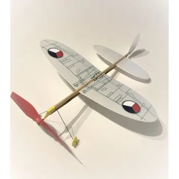 RC model letadla Igralet populární KOMÁR na gumu SPITFIRE