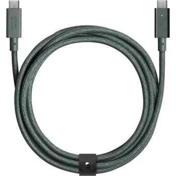 Datový kabel Native Union Belt Cable Pro USB-C 240W nabíjecí kabel, 2,4m, zelený