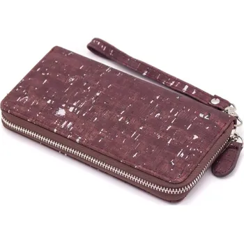 Velká dámská korková peněženka - Hnědá