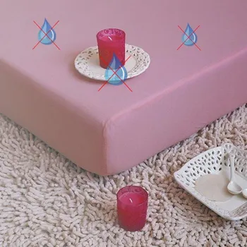 Prostěradlo Domácí pohoda | Jersey nepropustné a prodyšné prostěradlo s polyuretanem 90x200 - růžové