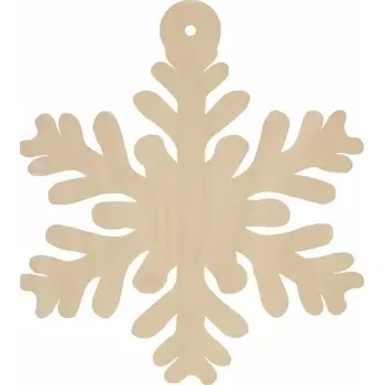 Vánoční dekorace Dřevěná vánoční vločka 06