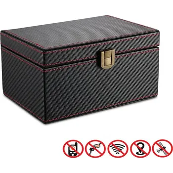 Gadget Stínící box z luxusní PU kůže pro blokování signálu - 170 x 125 x 95mm