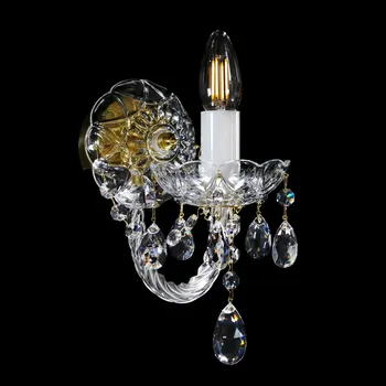 Nástěnné svítidlo Nástěnné svítidlo křišťálové N099CLN, Varianta Zlaté