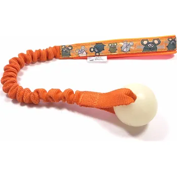 Hračka pro psa Pískací Potvůrky Svítící míček Chuckit! GLOW Small na amortizéru - pro malé psy Barva: oranžová