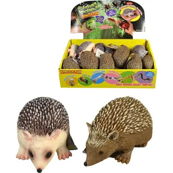 plyšák HRAČKY Ježek měkký strečový gumové zvířátko 10cm natahovací 2 barvy