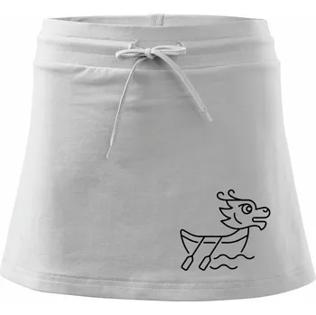 Dámská sukně Dračí loď jednoduchá - Sportovní sukně - two in one - L ( Bílá )