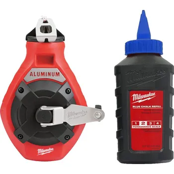 Zdenické nářadí Značkovací šňůra s jemným lankem 30m + náplň Milwaukee Barva: Červená