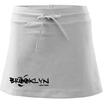 Dámské oblečení Brooklyn úsměv - Sportovní sukně - two in one - XS ( Bílá )