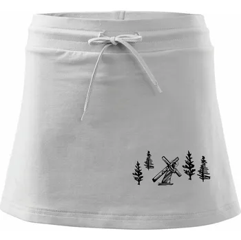 Dámská sukně Ježíš s křížem - Sportovní sukně - two in one - S ( Bílá )