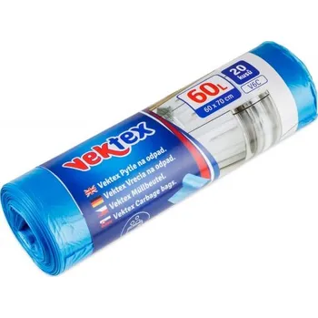Pytle na odpadky Vektex V6C pytle na odpad, 20 ks, modré 60 l