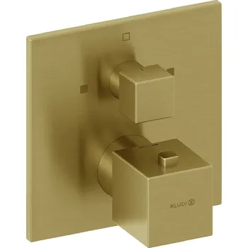 Vodovodní baterie Kludi Decus vanová baterie pod omítku s termostatem zlatá 54810N075