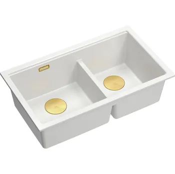 Kuchyňský dřez Quadron Logan dřez graniteq 76x45 cm bílá HQL7645U1_PVDG1_U