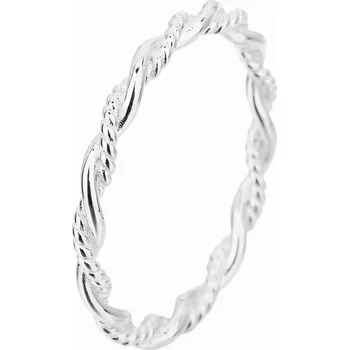 Prsten Bealio BEALIO Stříbrný prsten SPIRÁLA pletený Velikost prstenu: 48 03-13314-3161
