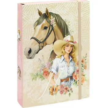 desky na sešit Junior Box na sešity A5 Jumbo MAX Horse dívka a kůň