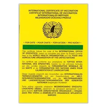 Tiskopis Očkovací průkaz pro kočky MSD mezinárodní 1ks