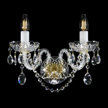 Nástěnné svítidlo Nástěnné svítidlo křišťálové N064CLN, Varianta Zlaté