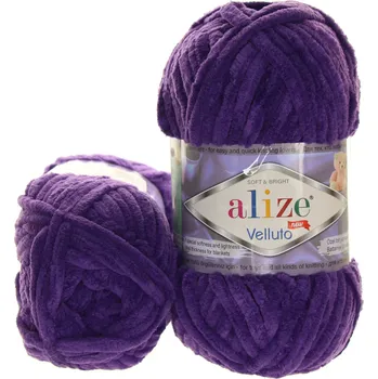 Galanterie Alize Velluto 44 tmavě fialová