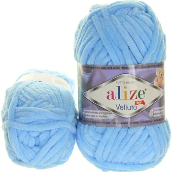 Galanterie Alize Velluto dětská modrá 218