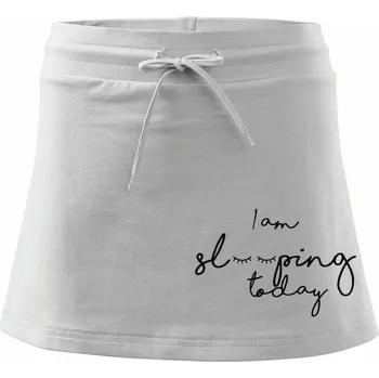 Dámská sukně I am sleeping today - Sportovní sukně - two in one - XS ( Bílá )