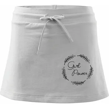 Dámské oblečení Girl power - Sportovní sukně - two in one - S ( Bílá )