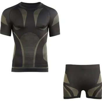 Pánská móda TEESAR Komplet funkční PERFORMANCE triko a trenky ČERNÉ ČERNÁ - BLACK S/M