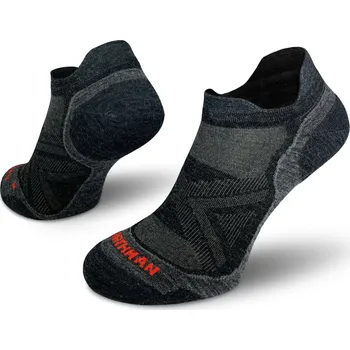 Pánské ponožky Northman Běžecké antibakteriální ponožky Run Merino PRO Low Velikost: 42-44 Antracitové Profesionální Běžecké Merino Ponožky