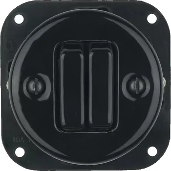 vypínač Keramický kolébkový vypínač žaluziový, černý, bez rámečku