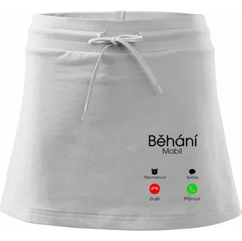 Dámská sukně Běhání volá - Sportovní sukně - two in one - S ( Bílá )