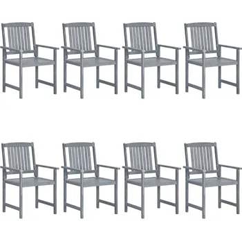 Zahradní židle 8 ks masivní akáciové dřevo šedé IM_3078206