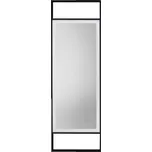 Černé závěsné zrcadlo s LED osvětlením Nova Luce Doul 120 x 40 cm