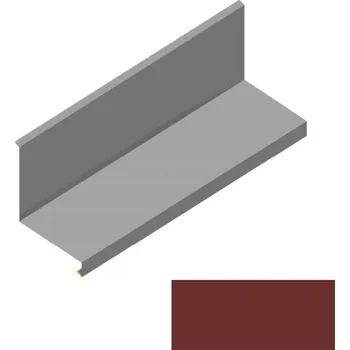 Střešní lemovaní Lemování ke zdi rovnoběžné s okapem RS250Q-120 SP 25 s okapnicí RAL 3009 cihlově hnědá