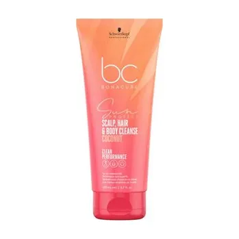Šampon Schwarzkopf Professional Bonacure Sun Protect Scalp, Hair & Body Cleanse sluneční šampon 3v1 pro vlasy, vlasovou pokožku a tělo 200 ml, EXP. 03/2025
