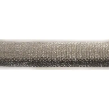 Stuha Plátnová stuha s metaloplastem a drátem, 25 mm, černá