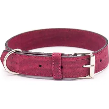 Kabelka Korkový obojek pro psy - Vínový, 48 cm
