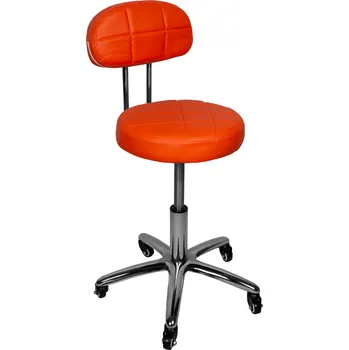 Kosmetická židle s opěrkou - oranžová