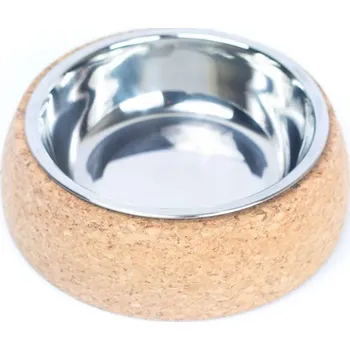 Kabelka Korková a nerezová miska pro zvířecí mazlíčky