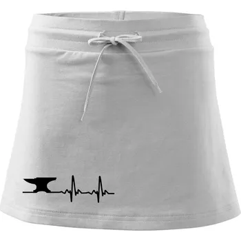 Dámská sukně EKG kovář - Sportovní sukně - two in one - L ( Bílá )