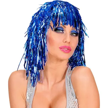 WIDMANN Paruka Disco párty staniol Modrá
