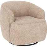 Světle béžové čalouněné otočné křeslo ROWICO DERMOT